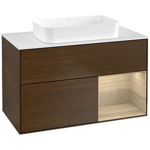 Villeroy et Boch Finion Villeroy et Boch G661PCGN 100x60,3x50,1cm, étagère droite Oak Veneer , placage Oak Veneer