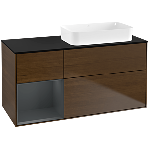 Villeroy and Boch Finion Villeroy and Boch Finion G682HGGN 120x60.3x50.1cm, shelf on the left Midnight Blue Matt Lacquer , Walnut veneer