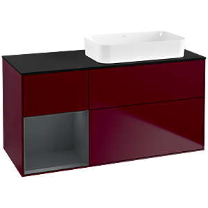 Villeroy and Boch Finion Villeroy and Boch Finion G682HGHB 120x60.3x50.1cm, shelf on the left Midnight Blue Matt Lacquer , Peony Matt