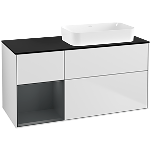 Villeroy and Boch Finion Villeroy and Boch Finion G682HGMT 120x60.3x50.1cm, shelf left Midnight Blue Matt Lacquer , white matt lacquer