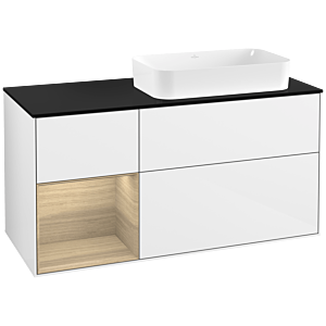 Villeroy and Boch Finion Villeroy and Boch Finion G682PCGF 120x60.3x50.1cm, shelf on the left Oak Veneer , glossy white lacquer