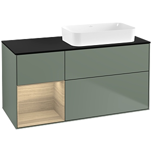 Villeroy and Boch Finion Villeroy and Boch Finion G682PCGM 120x60.3x50.1cm, shelf on the left Oak Veneer , Olive Matt Lacquer