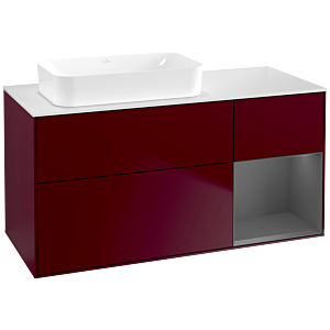 Villeroy et Boch Finion Villeroy et Boch G691GKHB 120x60.3x50.1cm, étagère droite anthracite mat, Peony Matt