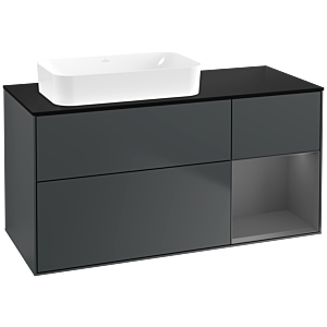 Villeroy and Boch Finion Villeroy and Boch Finion G692GKHG 120x60,3x50,1cm, shelf right anthracite matt, Midnight Blue Matt Lacquer