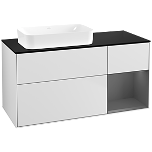 Villeroy and Boch Finion Villeroy and Boch Finion G692GKMT 120x60.3x50.1cm, shelf on the right anthracite matt, white matt lacquer