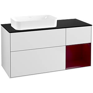 Villeroy and Boch Finion Villeroy and Boch Finion G692HBMT 120x60.3x50.1cm, shelf on the right Peony , white matt lacquer