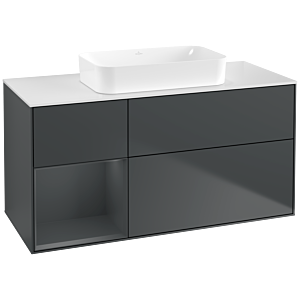 Villeroy und Boch Finion Waschtischunterschrank G701HGHG 120x60,3x50,1cm, Regal rechts Midnight Blue Matt Lacquer, Midnight Blue Matt Lacquer
