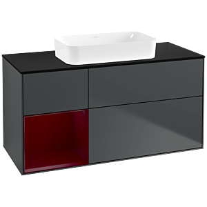 Villeroy et Boch Finion Villeroy et Boch G702HBHG 120x60.3x50.1cm, étagère à droite Peony , Midnight Blue Matt Lacquer