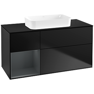Villeroy and Boch Finion Villeroy and Boch Finion G702HGPD 120x60.3x50.1cm, shelf on the right Midnight Blue Matt Lacquer , black matt lacquer