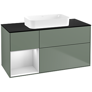 Villeroy and Boch Finion Villeroy and Boch Finion G702MTGM 120x60.3x50.1cm, shelf on the right white matt lacquer, Olive Matt Lacquer