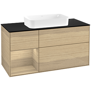 Villeroy und Boch Finion Waschtischunterschrank G702PCPC 120x60,3x50,1cm, Regal rechts Oak Veneer, Oak Veneer