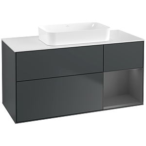 Villeroy et Boch Finion Villeroy et Boch G711GKHG 120x60,3x50,1cm, étagère droite anthracite mat, Midnight Blue Matt Lacquer
