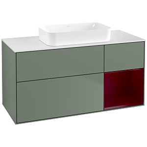 Villeroy et Boch Finion Villeroy et Boch G711HBGM 120x60.3x50.1cm, étagère à droite Peony , Olive Matt Lacquer