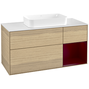 Villeroy et Boch Finion Villeroy et Boch G711HBPC 120x60.3x50.1cm, étagère à droite Peony , Oak Veneer