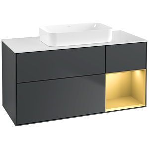 Villeroy and Boch Finion Villeroy and Boch Finion G711HFHG 120x60.3x50.1cm, shelf right gold matt, Midnight Blue Matt Lacquer