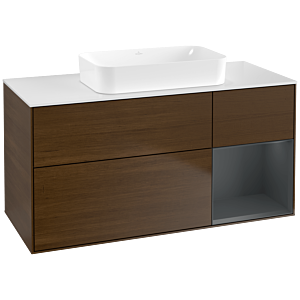 Villeroy and Boch Finion Villeroy and Boch Finion G711HGGN 120x60.3x50.1cm, shelf on the right Midnight Blue Matt Lacquer , Walnut veneer