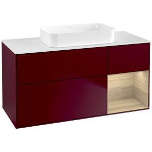 Villeroy et Boch Finion Villeroy et Boch G711PCHB 120x60.3x50.1cm, étagère à droite Oak Veneer , Peony Matt