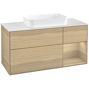 Villeroy und Boch Finion Waschtischunterschrank G711PCPC 120x60,3x50,1cm, Regal rechts Oak Veneer, Oak Veneer