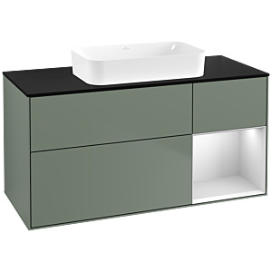 Villeroy and Boch Finion Villeroy and Boch Finion G712MTGM 120x60,3x50,1cm, shelf right white matt lacquer, Olive Matt Lacquer