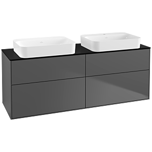 Villeroy et Boch Finion Villeroy et Boch G72200GK 160x60.3x50.1cm, verre noir mat, anthracite mat
