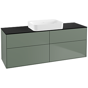 Villeroy et Boch Finion G73200GM 160x60.3x50.1cm, verre noir mat, Olive Matt Lacquer