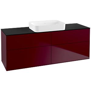 Villeroy et Boch Finion Villeroy et Boch G73200HB 160x60.3x50.1cm, verre noir mat, Peony Matt
