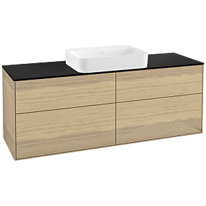 Villeroy et Boch Finion G73200PC 160x60.3x50.1cm, verre noir mat, Oak Veneer