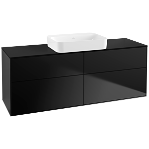 Villeroy et Boch Finion Villeroy et Boch G73200PD 160x60.3x50.1cm, verre noir mat, laqué noir mat