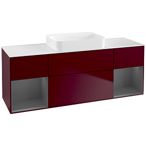 Villeroy et Boch Finion Villeroy et Boch G741GKHB 160x60.3x50.1cm, étagères Laque anthracite mate, Peony Matt
