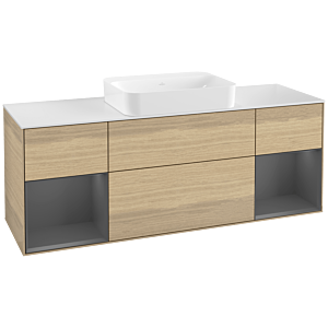 Villeroy and Boch Finion Villeroy and Boch Finion G741GKPC 160x60.3x50.1cm, shelves Anthracite matt lacquer, Oak Veneer