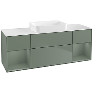 Villeroy and Boch Finion Villeroy and Boch Finion G741GMGM 160x60.3x50.1cm, shelves olive matt lacquer, Olive Matt Lacquer