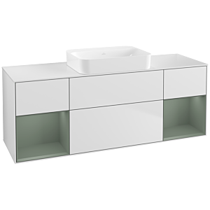 Villeroy and Boch Finion Villeroy and Boch Finion G741GMMT 160x60.3x50.1cm, shelves olive matt lacquer, white matt lacquer