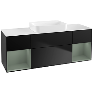 Villeroy and Boch Finion Villeroy and Boch Finion G741GMPD 160x60.3x50.1cm, shelves olive matt lacquer, black matt lacquer