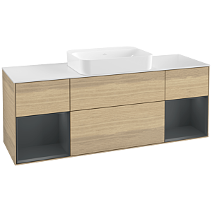 Villeroy et Boch Finion Villeroy et Boch G741HGPC 160x60.3x50.1cm, étagères Laque mat minuit, Oak Veneer