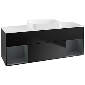 Villeroy and Boch Finion Villeroy and Boch Finion G741HGPD 160x60.3x50.1cm, shelves Midnight matt lacquer, Black matt lacquer