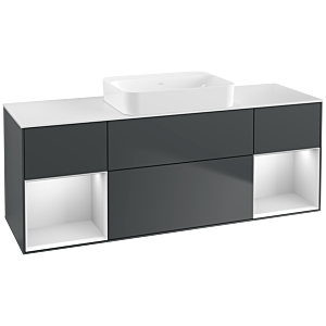 Villeroy and Boch Finion Villeroy and Boch Finion G741MTHG 160x60.3x50.1cm, shelves white matt lacquer, Midnight Blue Matt Lacquer