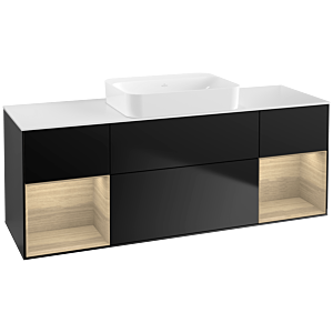 Villeroy and Boch Finion Villeroy and Boch Finion G741PCPD 160x60.3x50.1cm, shelves Oak Veneer , black matt lacquer