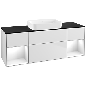 Villeroy et Boch Finion Villeroy et Boch G742GFMT 160x60.3x50.1cm, étagères laqué blanc brillant, laqué blanc mat