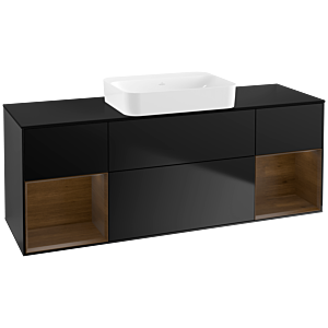Villeroy and Boch Finion Villeroy and Boch Finion G742GNPD 160x60.3x50.1cm, shelves Walnut veneer, black matt lacquer
