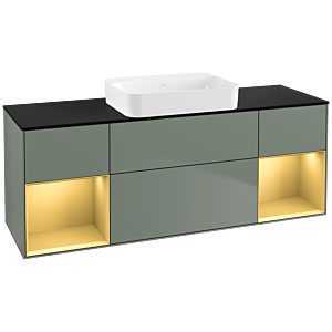 Villeroy and Boch Finion Villeroy and Boch Finion G742HFGM 160x60.3x50.1cm, shelves gold matt lacquer, Olive Matt Lacquer