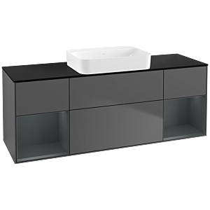 Villeroy and Boch Finion Villeroy and Boch Finion G742HGGK 160x60.3x50.1cm, shelves Midnight matt lacquer, Anthracite matt