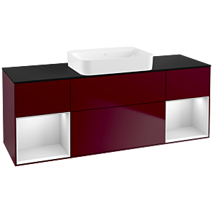 Villeroy und Boch Finion Waschtischunterschrank G742MTHB 160x60,3x50,1cm, Regale White matt lacquer, Peony Matt