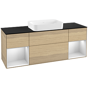 Villeroy and Boch Finion Villeroy and Boch Finion G742MTPC 160x60.3x50.1cm, shelves white matt lacquer, Oak Veneer