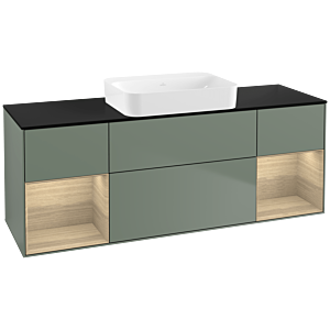 Villeroy and Boch Finion Villeroy and Boch Finion G742PCGM 160x60.3x50.1cm, shelves Oak Veneer , Olive Matt Lacquer