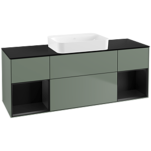 Villeroy and Boch Finion Villeroy and Boch Finion G742PDGM 160x60.3x50.1cm, shelves black matt lacquer, Olive Matt Lacquer