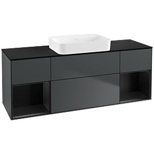 Villeroy and Boch Finion Villeroy and Boch Finion G742PDHG 160x60.3x50.1cm, shelves black matt lacquer, Midnight Blue Matt Lacquer