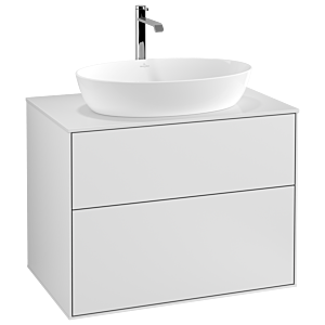 Villeroy und Boch Finion Waschtischunterschrank G75100MT 80x60,3cm, Emotion, Abdeckplatte white matt, White matt lacquer