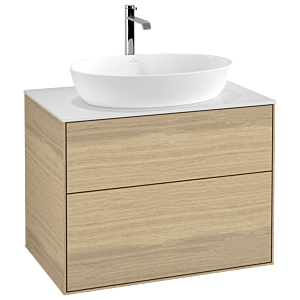 Villeroy und Boch Finion Waschtischunterschrank G75100PC 80x60,3cm, Emotion, Abdeckplatte white matt, Oak Veneer