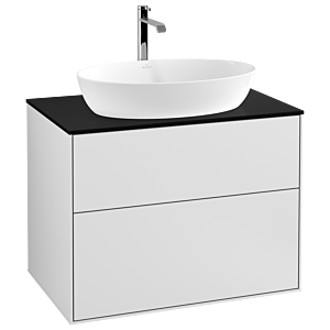 Villeroy und Boch Finion Waschtischunterschrank G75200MT 80x60,3cm, Emotion, Abdeckplatte black matt, White matt lacquer