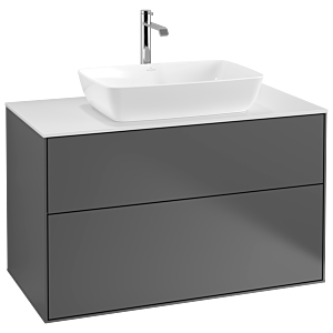 Villeroy et Boch Finion Villeroy et Boch G76100GK 100x60,3cm, Emotion, plaque de finition blanc mat, anthracite mat
